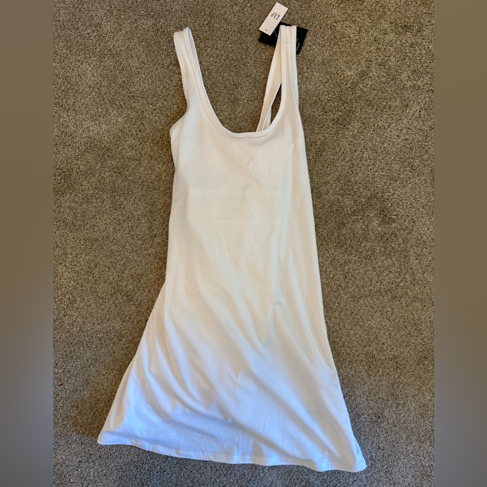 GAP White Brushed Tech Jersey Tennis Dress